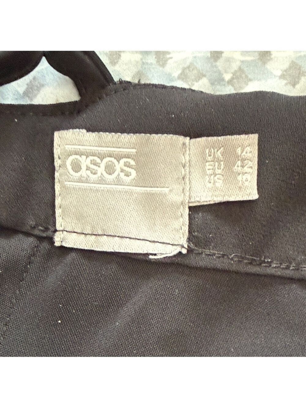 ASOS Black Twist-Front Spaghetti Strap Midi Dress - Picture 4 of 4